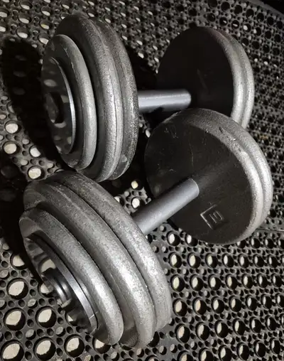 Pair of Fixed Dumbbells, 2x55lb, View more