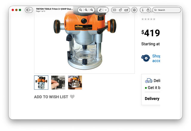 Triton 3 1/4 HP plunge router. Hardly used. in Power Tools in London - Image 3