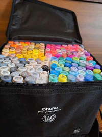 Brand new 160 Color Alcohol Art Markers Set, Ohuhu Dual Tips 