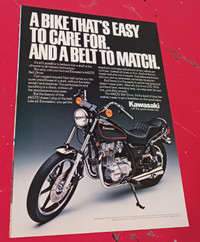 VINTAGE 1981 KAWASAKI 440LTD MOTORCYCLE AD - AFFICHE MOTO