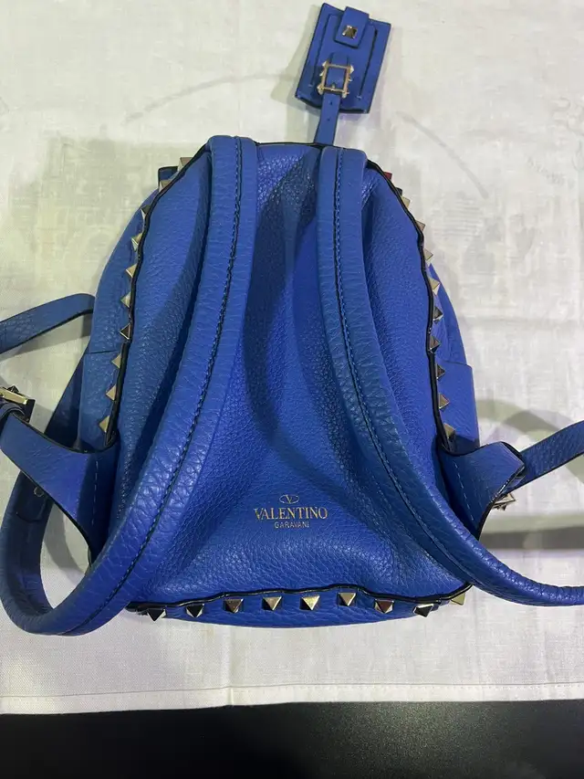 Valentino Mini Backpack in Azure Blue Leather in Women's - Bags & Wallets in Mississauga / Peel Region - Image 7