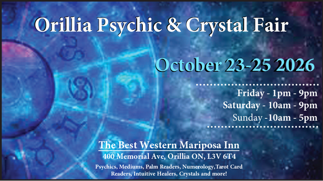 Orillia Psychic & Crystal Fair - Oct 23-25 2026