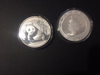 2015 Silver  Panda 1 oz  Coin-Last year Panda made  full troy oz