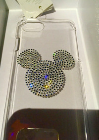 Rhinestone Mickey mouse clear phone case for iphone 6, 7 or 8