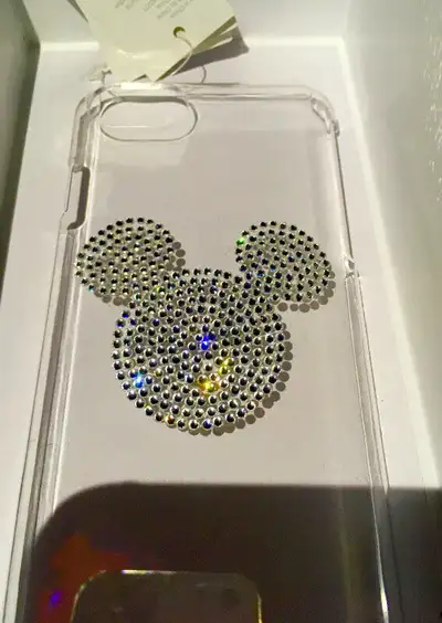 Rhinestone Mickey mouse clear phone case for iphone 6, 7 or 8, View more