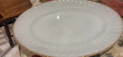 Vintage Anchor Hocking Milk Glass Platter, View more