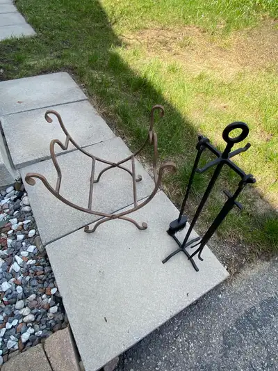Iron Log Rack (foldable) / Fireplace Tools and Stand, View more