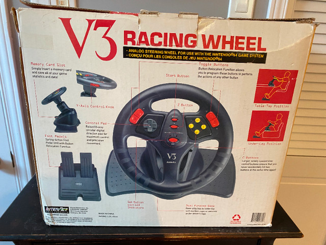 V3 Racing wheel pour Nitendo dans Nintendo DS  à Drummondville - Image 2