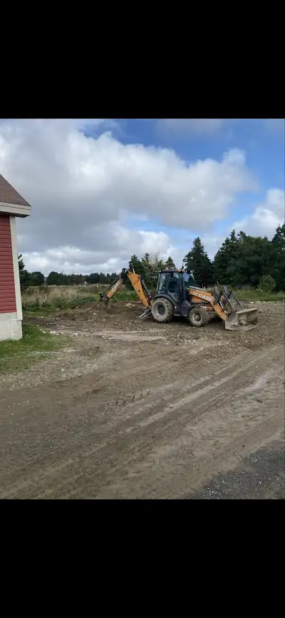 Mini Excavator, Backhoe and dump trailer , View more