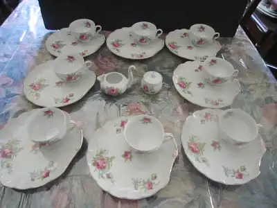 Lefton Hand Painted China Hostess Tray sets for 8, View more