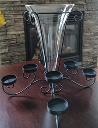 Vase with Candle Holders.