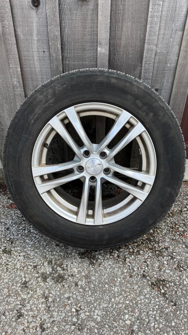 17 inch Alloy Rims with Michelin Winter Tires Included in Tires & Rims in Belleville