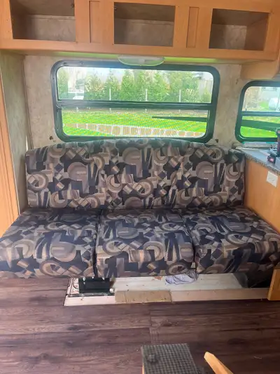 Camper couch, 63” good condition…renovating camper and no longer need it. Folds out for additional s...