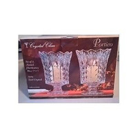 Fifth Avenue Crystal Clear Portico Footed Hurricanes Candle
