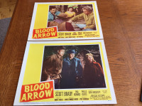 Vintage "Blood Arrow" Movie Theater Lobby Cards X2