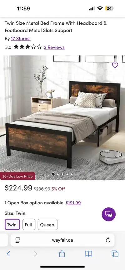 twin bed frame , View more