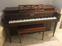 Currier Spinet Upright Piano and Bench