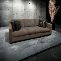Premium Urban Barn Velvet Couch contemporary Sofa Feather Filled