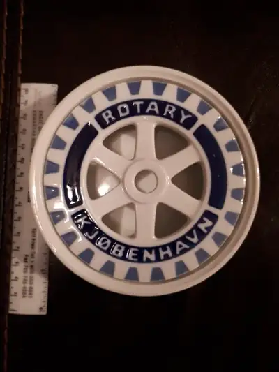 *Nice piece for a Rotarian! *Never been used *5 1/4 inch in diameter *Made in Denmark