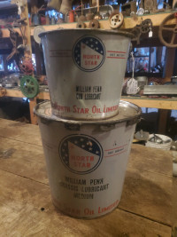 North Star Grease Pail Oil & Gas Tin Can