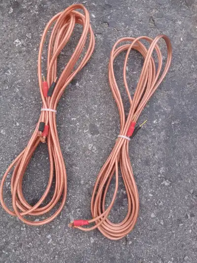 2- 15 FOOT LENGTHS OF PURE COPPER 12 GAUGE SPEAKER WIRE. $30 FOR THE PAIR