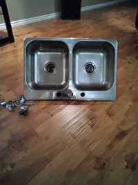 Stainless double sink 