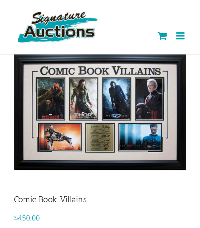 **EUC** Comic Book Villains - framed picture in Arts & Collectibles in London - Image 2