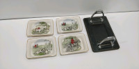 Vintage Hanley England Set Of 4 Sandland Ware Pin Trinket Dishes
