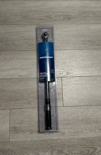 The Mastercraft Torque Wrench, with its 1/2-inch drive and 50-250 ft-lb torque range, is designed fo...