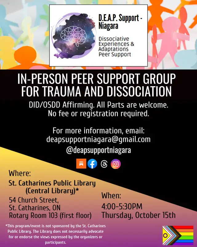 Trauma and Dissociation In-Person Peer Support Group