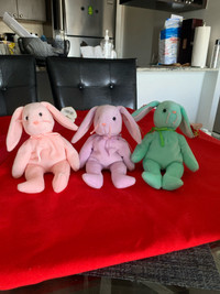 Easter Gift - Ty Hippity, Hoppity & Floppity Beanie Babies 