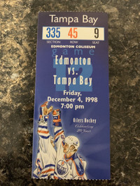 1999 Edmonton Oilers Tampa GRETZKY TICKET Stub Showcase 305