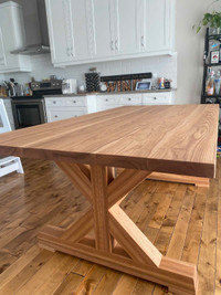 X farmhouse table/white ash/solid hardwood 