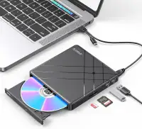 ORICO External Disc Drive with USB Ports and TF/SD Card Slots