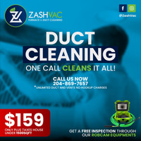 Furnace, Vents & Duct Cleaning 159$ only! Certified technician..