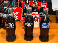 COCA COLA BOTTLES X3 1997 PATRIOTS+Florida Seminoles+North Alaba