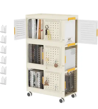 JUSCHIPEXL 15.5 Gal Storage Bins, Stackable Storage Bins with Do, View more