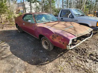 1973 AMC Javelin AMX. Non running 360 automatic. For parts or restoration project. Came from NC in 2...