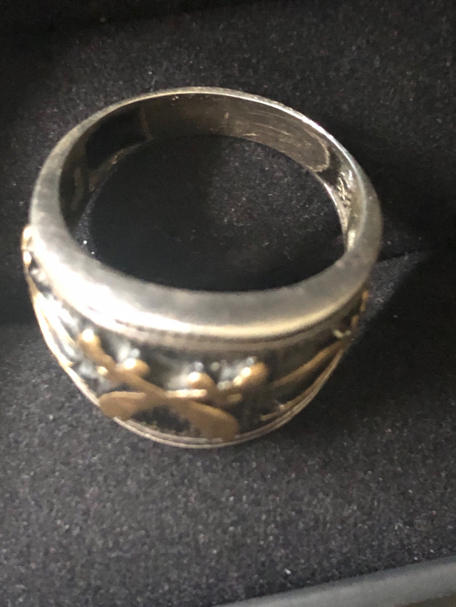 Men’s Sterling ring swords black silver gold sz 11 in Jewellery & Watches in Cambridge - Image 2