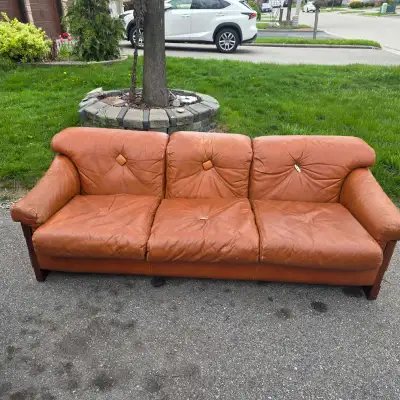 Vintage leather couch , View more