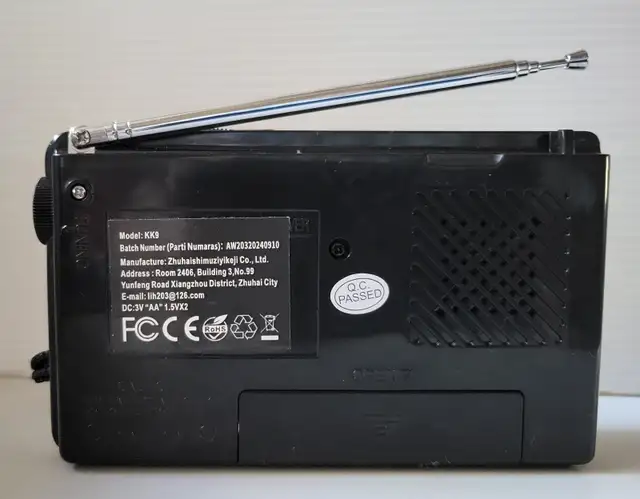 BAIJIALI KK9 AM/FM Portable Radio with Headphone Jack in General Electronics in Oshawa / Durham Region - Image 6