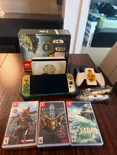Switch Oled Nintendo Zelda 64g + 128gb + 3 games, View more