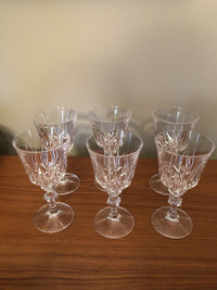 Crystal wine glasses and champagne flutes