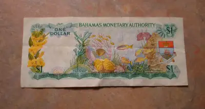 Barbados $1 bill From a bug free, pet free, smoke free home Pick up in the town of St Anne.