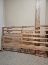 Queen size Ikea Tarva Wooden Bedframe with Luroy Slats