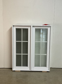 10155BP Fenêtre Battant PVC Blanc 2 sect 1 ouvr 35 1/4x42 1/4