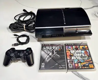PLAY STATION 3 console with one controller , View more