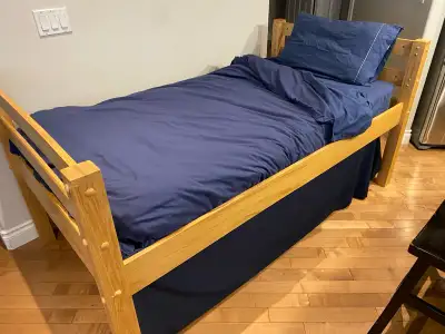 Solid Oak Bed Set