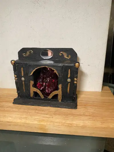 1:12 VINTAGE DOLLHOUSE MINIATURE FURNITURE WOODEN FIREPLACE WITH, View more