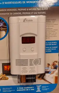 Kidde Plug-In Carbon Monoxide, Propane, Natural Gas Alarm with D